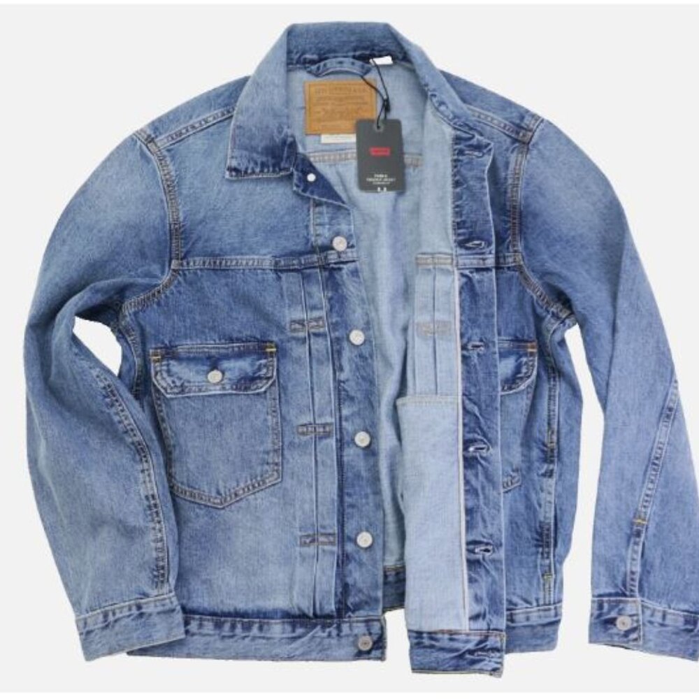 Levi's Premium Type II Two 2 Size XL Selvedge Denim Trucker Jacket Indigo New